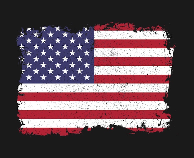 bandera de los EE.UU. el fondo grunge