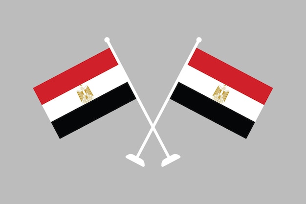 Bandera de Egipto La bandera de Egipto Bandera nacional de Egipto Ilustración vectorial Bandera de la República Árabe