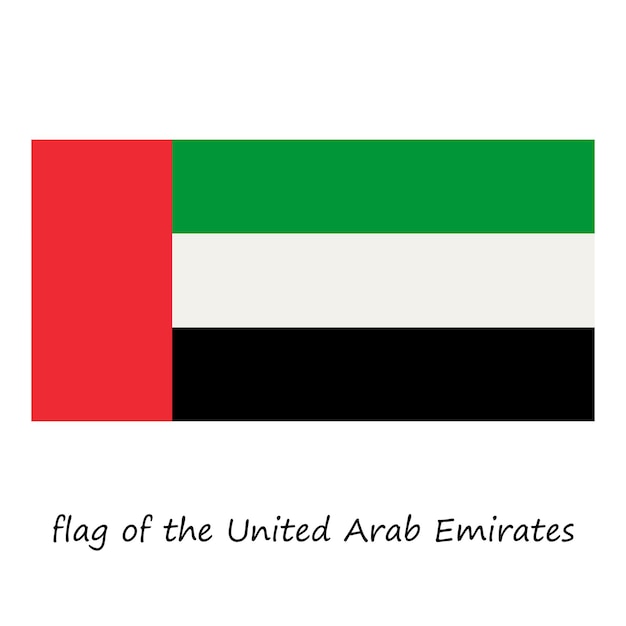 Vector bandera de los emiratos árabes unidos