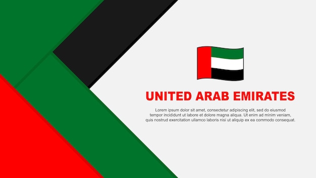 Bandera de los Emiratos Árabes Unidos Plantilla de diseño de fondo abstracto Bandera del Día de la Independencia de los Emiratos Árabes Unidos Ilustración vectorial de dibujos animados Ilustración