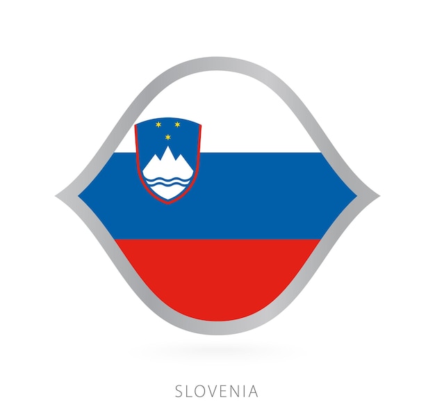 La bandera del equipo nacional de Eslovenia en estilo para competiciones internacionales de baloncesto