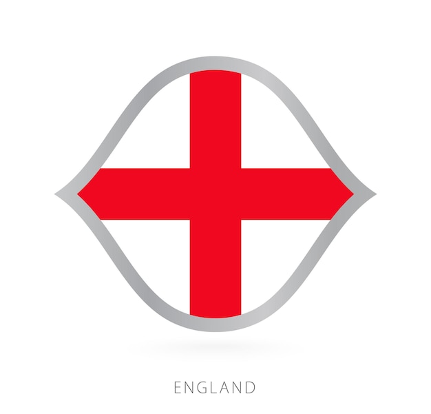 Bandera del equipo nacional de Inglaterra con estilo para competiciones internacionales de baloncesto