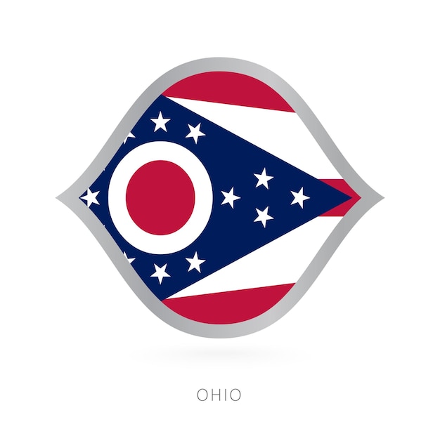 Bandera del equipo nacional de ohio con estilo para competiciones internacionales de baloncesto