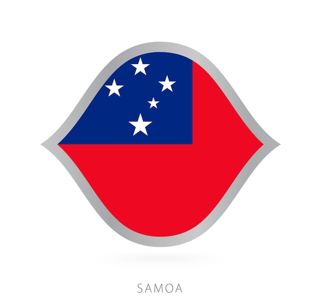 Bandera del equipo nacional de samoa con estilo para competiciones internacionales de baloncesto