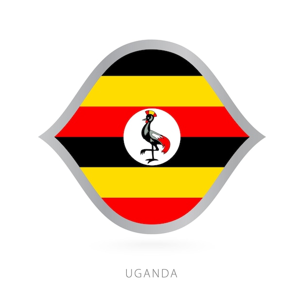 Bandera del equipo nacional de uganda con estilo para competiciones internacionales de baloncesto