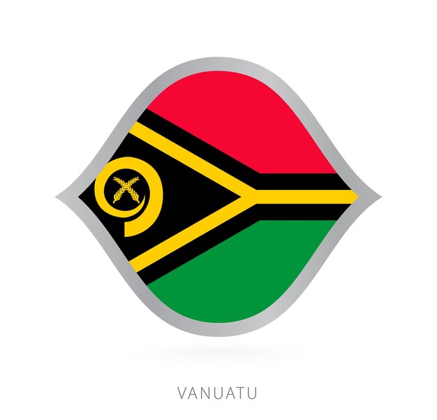 Bandera del equipo nacional de vanuatu con estilo para competiciones internacionales de baloncesto