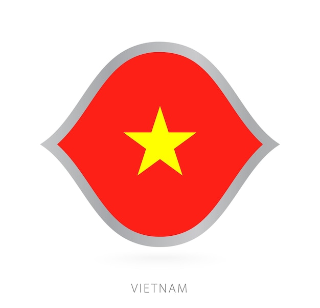 Bandera del equipo nacional de vietnam con estilo para competiciones internacionales de baloncesto