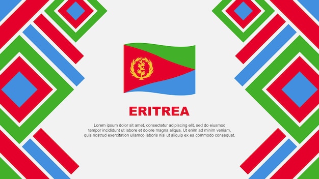Bandera de Eritrea Abstracto Diseño de fondo Plantilla de bandera del Día de la Independencia de Eritrea Impresión vectorial de fondo de Eritrea