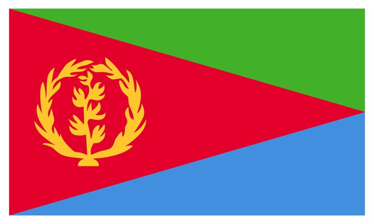 Vector bandera de eritrea bandera nacional de eritrea vector