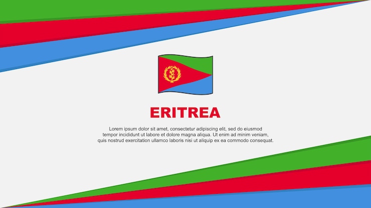 Vector bandera de eritrea plantilla de diseño de fondo abstracto bandera del día de la independencia de eritrea ilustración vectorial de dibujos animados diseño de eritrea