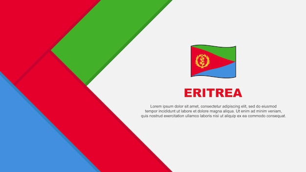 Bandera de Eritrea Plantilla de diseño de fondo abstracto Bandera del Día de la Independencia de Eritrea Ilustración vectorial de dibujos animados Ilustración de Eritrea