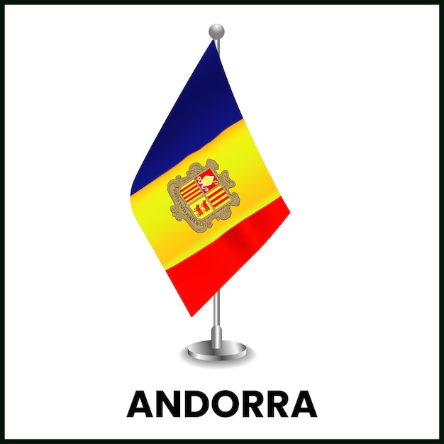 Bandera de escritorio y bandera de mesa de Andorra