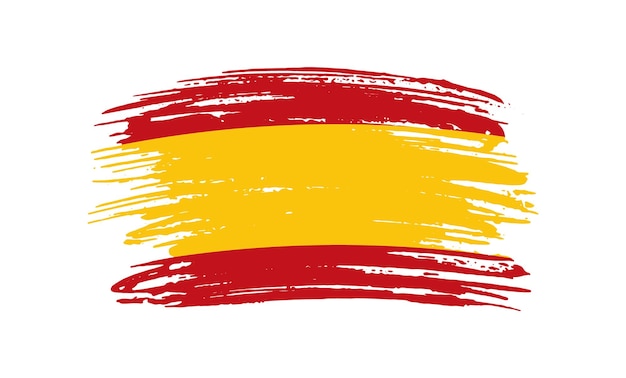 Bandera de españa de trazo de pincel