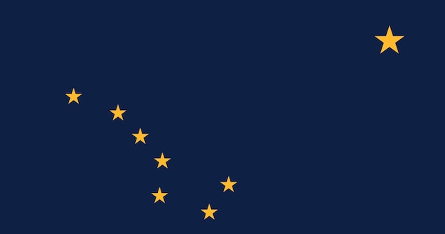 Bandera del estado americano de Alaska en vector