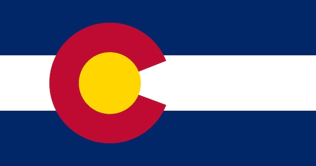 Bandera del estado americano de Colorado en vector