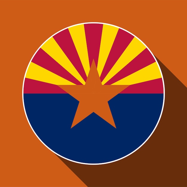 Bandera del estado de Arizona ilustración vectorial