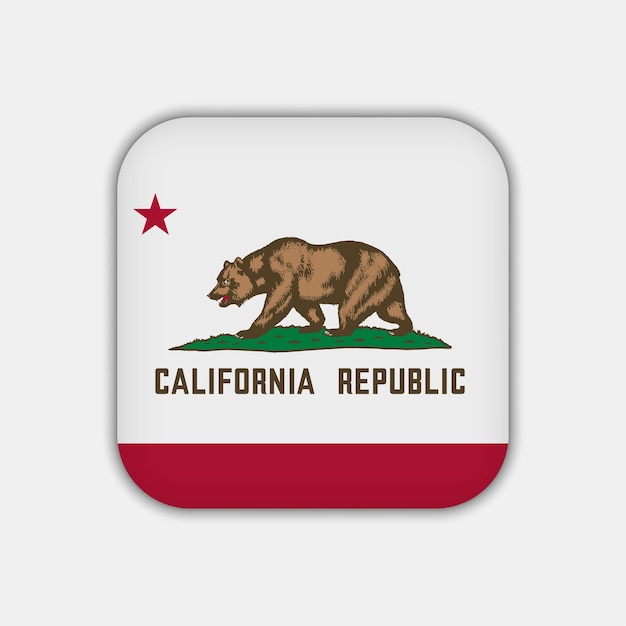 Bandera del estado de California ilustración vectorial