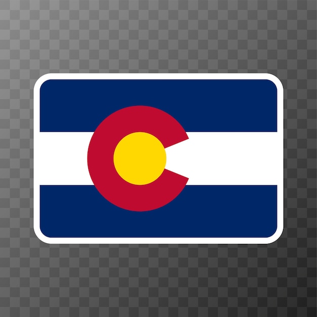 Bandera del estado de Colorado Ilustración vectorial