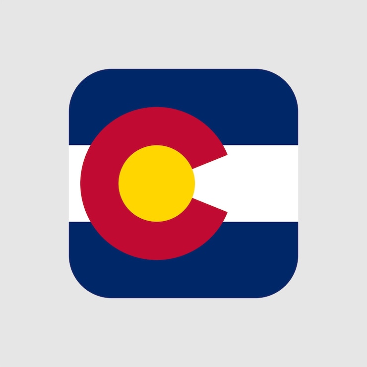 Vector bandera del estado de colorado ilustración vectorial
