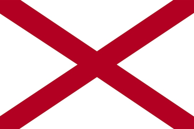 Vector bandera del estado estadounidense de alabama