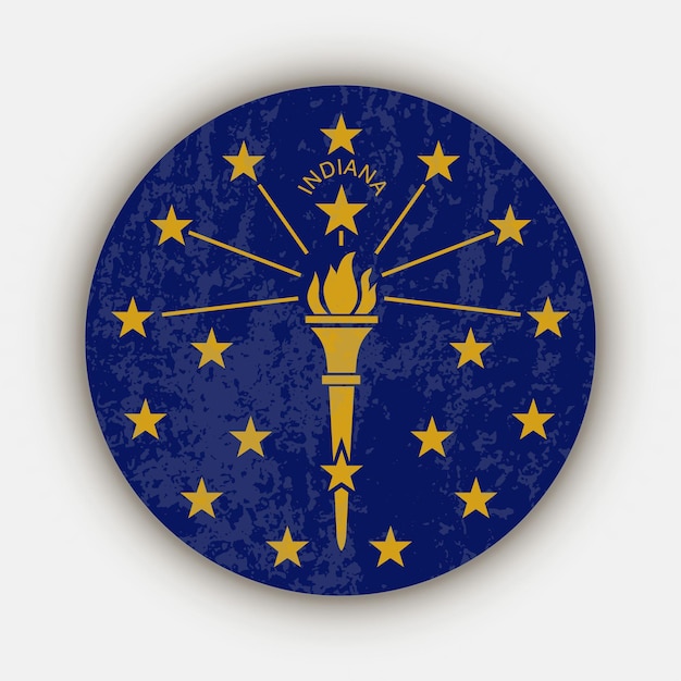 Bandera del estado de Indiana ilustración vectorial