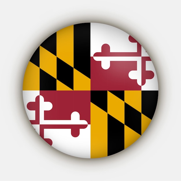 Bandera del estado de Maryland ilustración vectorial