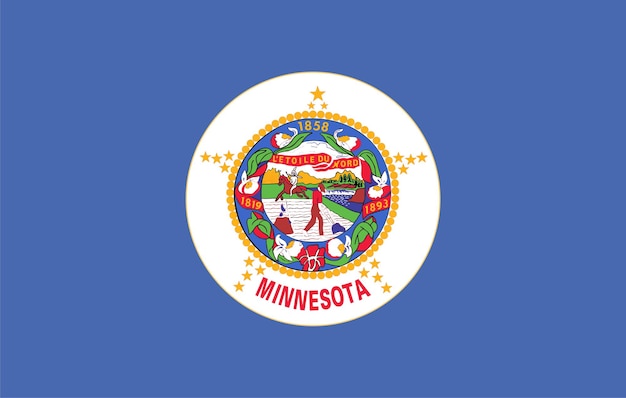 Bandera del estado de Minnesota Ilustración vectorial