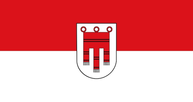 Bandera del estado de Vorarlberg en Austria imagen vectorial