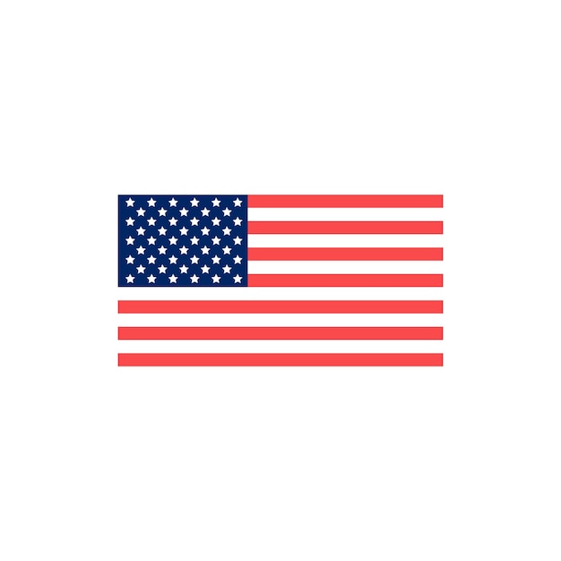 Bandera de Estados Unidos aislada