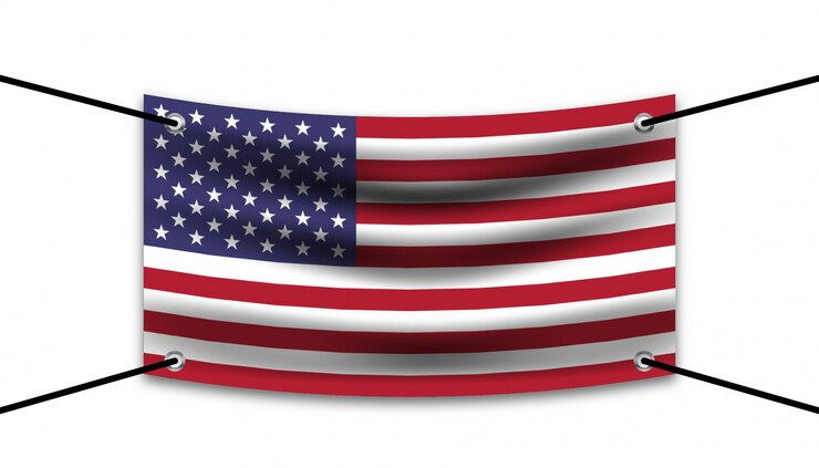 Vector bandera de los estados unidos de américa plantilla de fondo temporalmente.