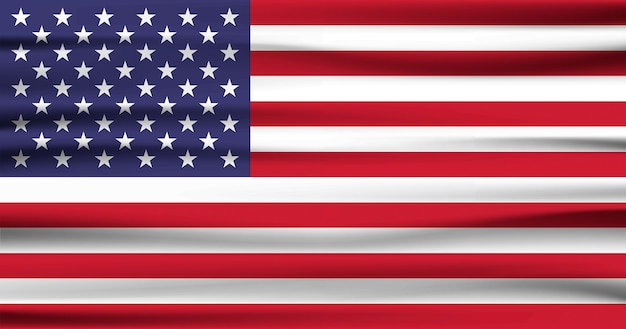 Bandera de Estados Unidos. Bandera de EE.UU. Símbolo americano Bandera de Estados Unidos. Fondo del día de la independencia. Ilustración vectorial