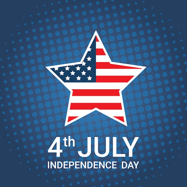 Bandera de los Estados Unidos Día de la independencia de la estrella