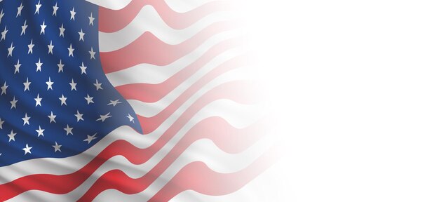 Bandera de Estados Unidos con espacio de copia, 4 de julio día independiente, ilustración vectorial