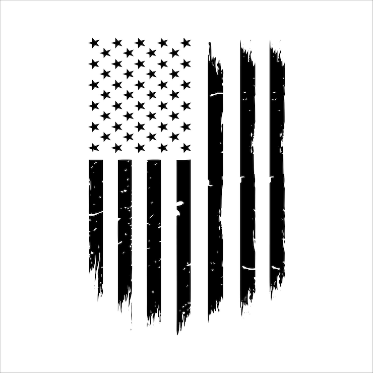 Vector bandera de estados unidos de grunge bandera americana con textura grunge vector
