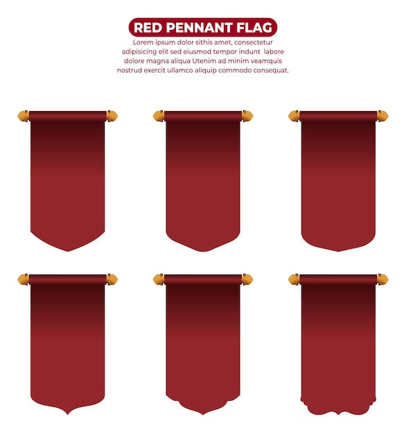 Bandera de estandarte rojo