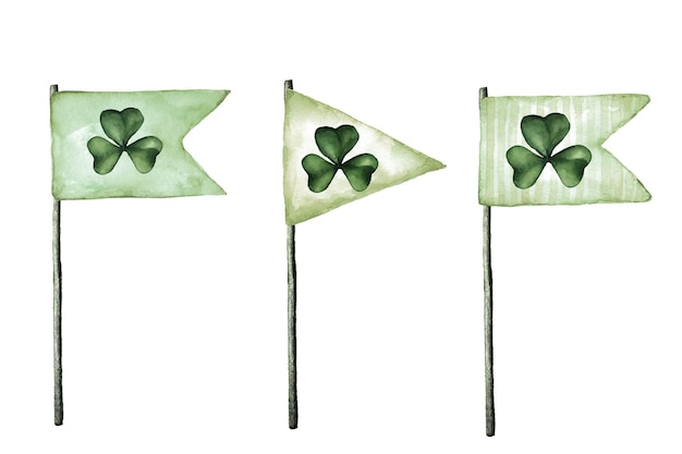 Bandera de fiesta del día de san patricio con trébol