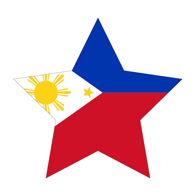 Vector bandera de filipinas en forma de diseño bandera pilipino