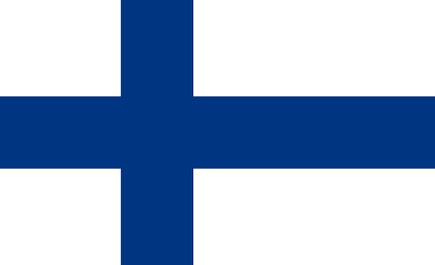 Vector bandera de finlandia ilustración vectorial