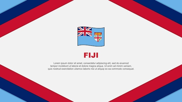 Bandera de Fiyi Plantilla de diseño de fondo abstracto Bandera del Día de la Independencia de Fiyi Ilustración vectorial de dibujos animados Plantilla de Fiyi