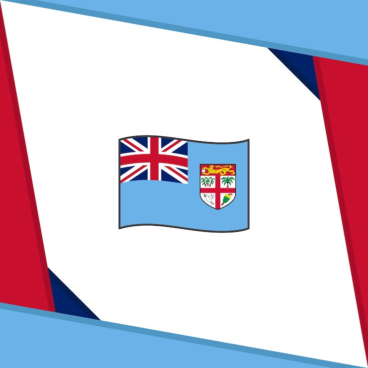 Vector bandera de fiyi plantilla de diseño de fondo abstracto banner del día de la independencia de fiyi publicación en redes sociales día de la independencia de fiyi