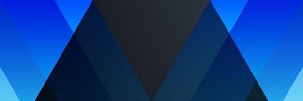 Bandera de fondo azul moderno. Plantilla de fondo de patrón de banner de diseño gráfico abstracto de vector.