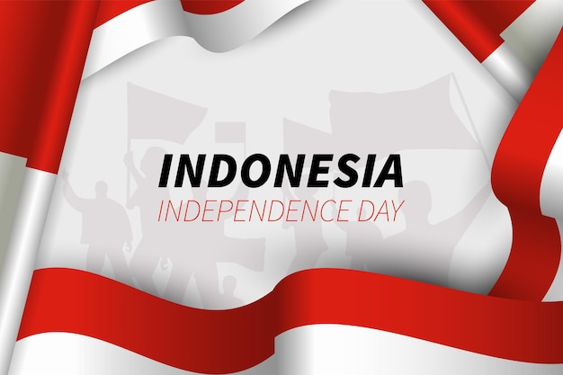 Bandera de fondo del día de la independencia de indonesia