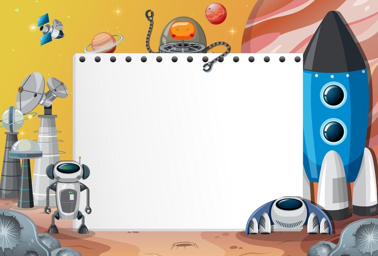 Vector una bandera de fondo de la escena del espacio exterior.