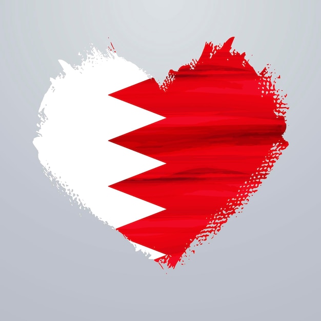 Bandera en forma de corazón de Bahrein