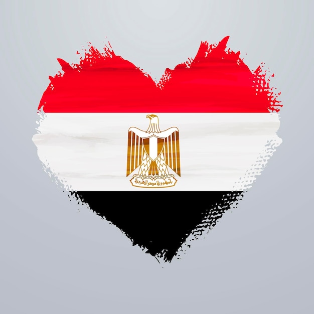 Bandera en forma de corazón de egipto