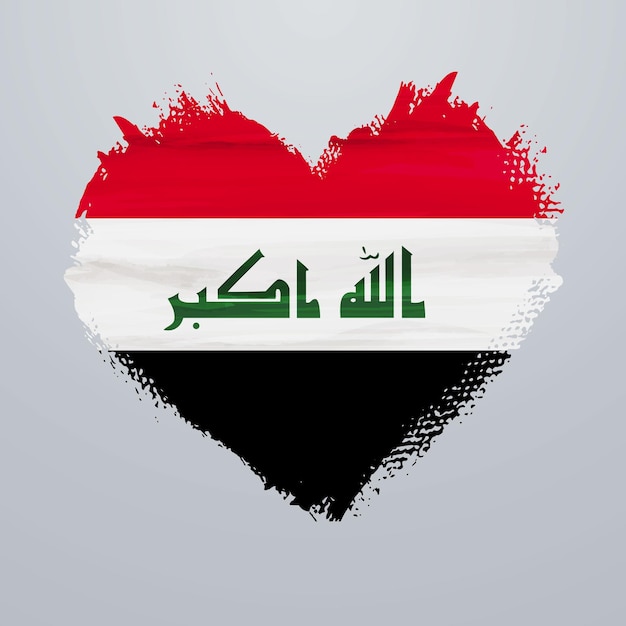 Bandera en forma de corazón de Irak