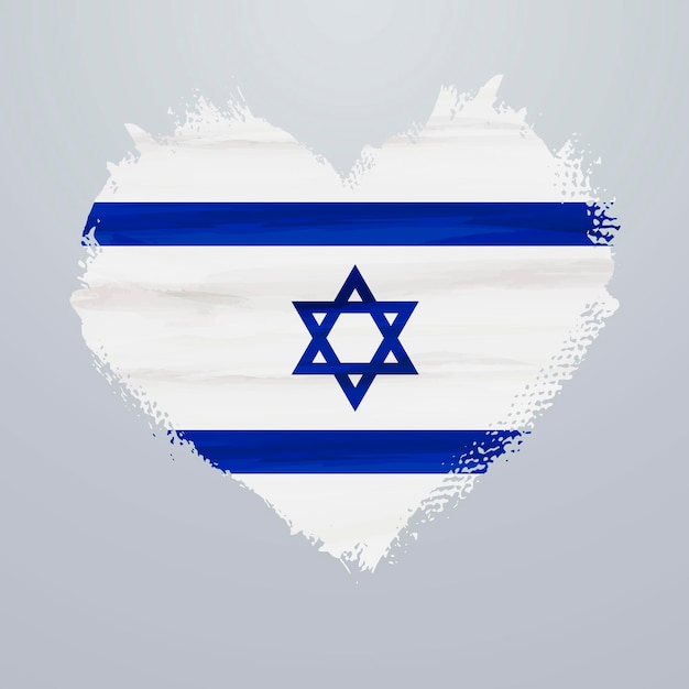 Bandera en forma de corazón de israel