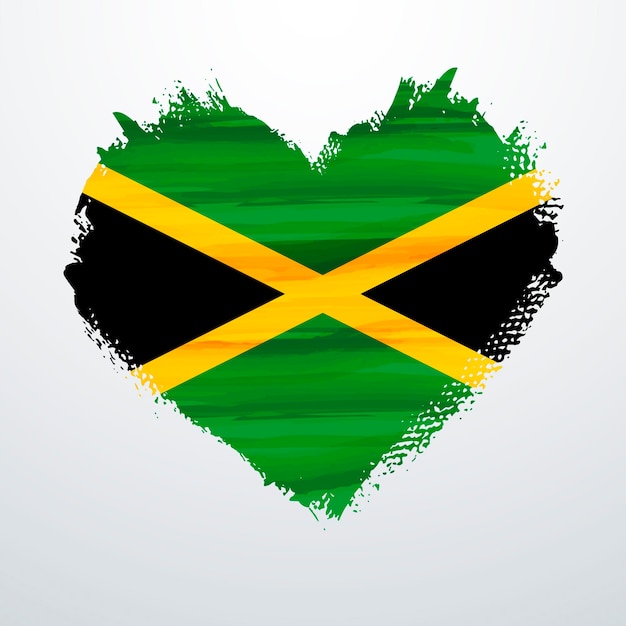 Bandera en forma de corazón de jamaica