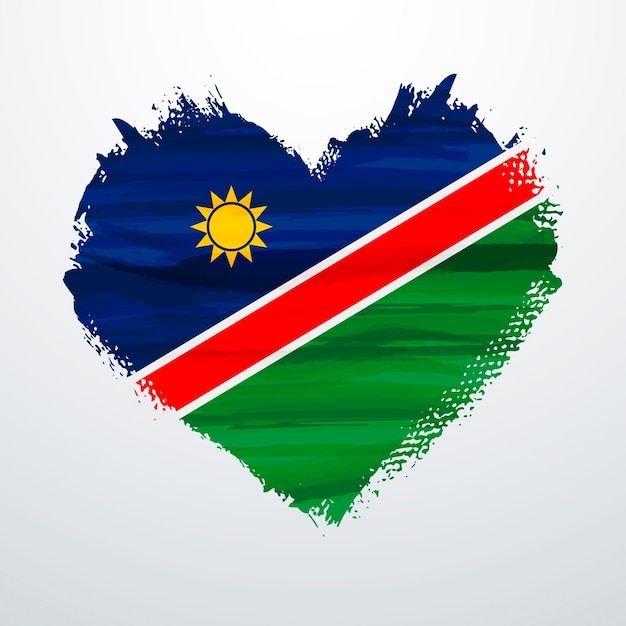 Bandera en forma de corazón de namibia