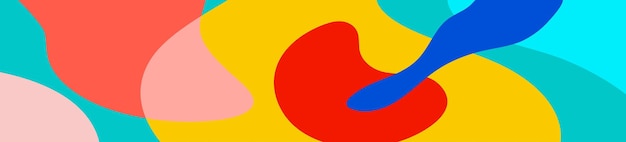 Bandera con formas líquidas que fluyen